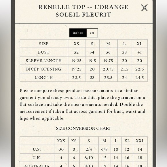 Doen The Renelle Top in L'Orange Soleil Fleurit - Picture 9 of 9